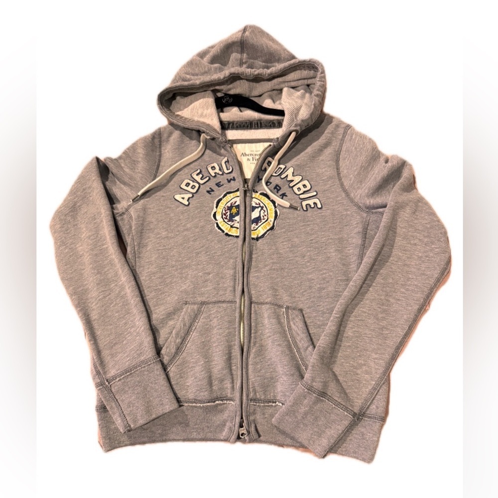 Abercrombie & Fitch Hoodie Vintage Zip Outdoor Spellout Jacket